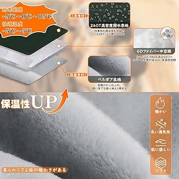 Amazon.co.jp: 寝袋 シュラフ 冬用 封筒型 冬用シュラフ 裏起毛